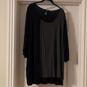 Catherine’s plus size black and gray tunic